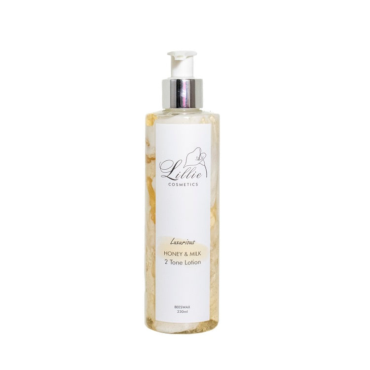 This soothing luxurious hand and body lotion of non-greasy natural bees’ wax blended with milk &amp; honey provides your skin-deep long-lasting hydration without greasy residue. Leaving your skin feeling silky smooth, soft, and supple.