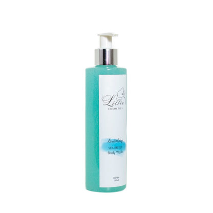 Enjoy the invigorating scent of the sea breeze body wash. Infused with honey your skin will feel soft and revitalized.